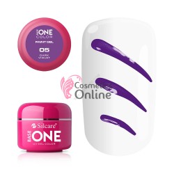 Gel UV Base One Silcare pentru pictura, carving, mov inchis 05